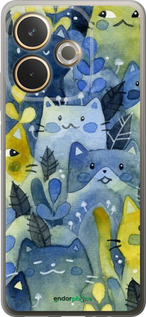 Силіконовий чехол Із зображенням котячого лісу для Oppo A5 PRO - 6447u-3956 изображение 