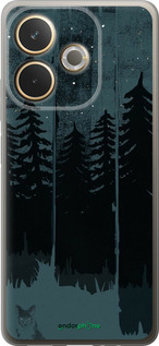 Силиконовый чехол Лиса и ночной лес для Oppo A5 PRO - 6481u-3956 изображение 