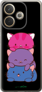 Силиконовый чехол Милые кошки для Oppo A5 PRO - 6518u-3956 изображение 