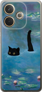 Силиконовый чехол С изображением кота и водяной лилии Monet для Oppo A5 PRO - 6519u-3956 изображение 