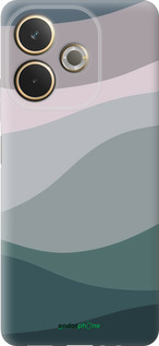 Силиконовый чехол С фиолетовым и бирюзовым ретро-стилем и волнами для Oppo A5 PRO - 6533u-3956 изображение 