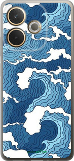 Силиконовый чехол Абстрактный рисунок морских волн для Oppo A5 PRO - 6538u-3956 изображение 