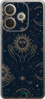 Силіконовий чехол Celestial Harmony: Sun & Moon Gold Mystic Pattern для Oppo A5 PRO - 6778u-3956 изображение 