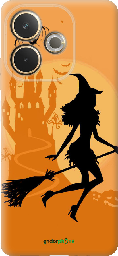 Силіконовий чехол Відьма на мітлі для Oppo A5 PRO - 1184u-3956 изображение 