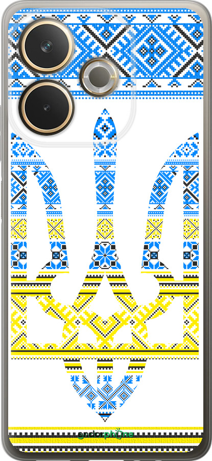 Силиконовый чехол Герб - вышиванка желто-голубая для Oppo A5 PRO - 1197u-3956 изображение 