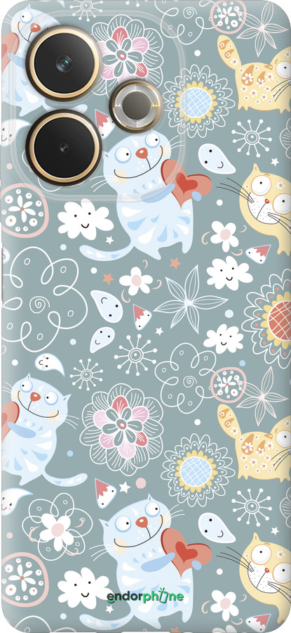 Силіконовий чехол Кошенята v3 для Oppo A5 PRO - 1223u-3956 изображение 