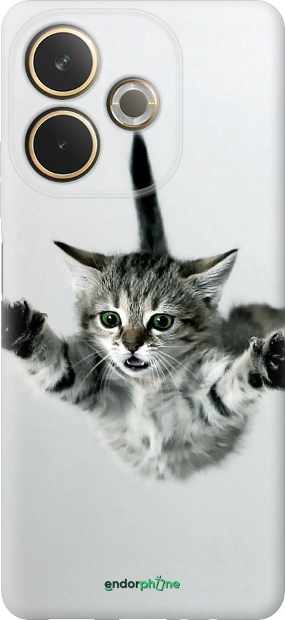 Силиконовый чехол Летящий котёнок для Oppo A5 PRO - 2322u-3956 изображение 