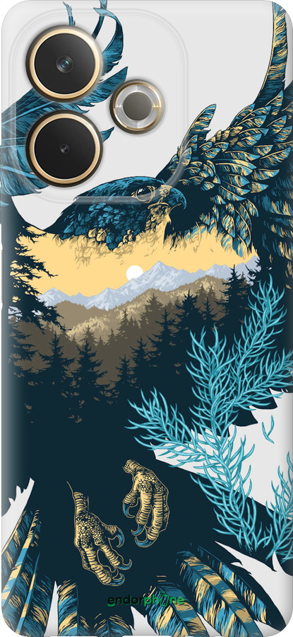 Силиконовый чехол Арт-орел на фоне природы для Oppo A5 PRO - 3983u-3956 изображение 