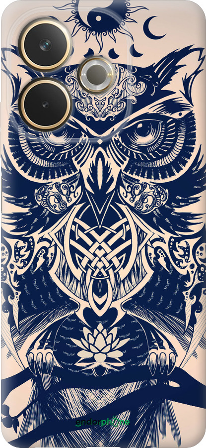 Силиконовый чехол Узорчатая сова для Oppo A5 PRO - 4000u-3956 изображение 