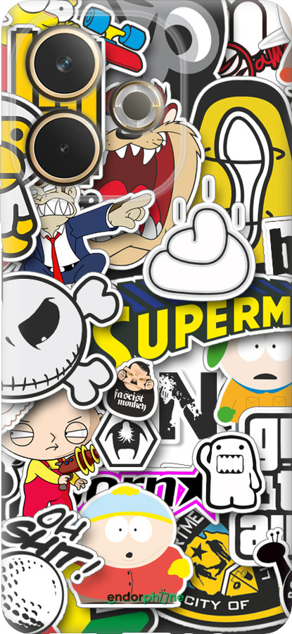 Силиконовый чехол Popular logos для Oppo A5 PRO - 4023u-3956 изображение 