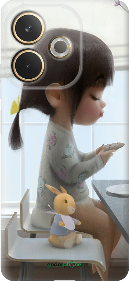 Силіконовий чехол Мила дівчинка з зайчиком для Oppo A5 PRO - 4039u-3956 изображение 