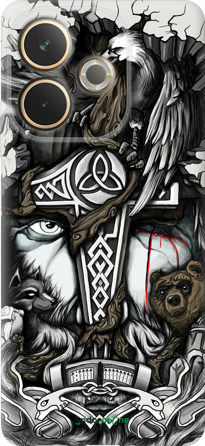 Силіконовий чехол Тату Вікінг для Oppo A5 PRO - 4098u-3956 изображение 