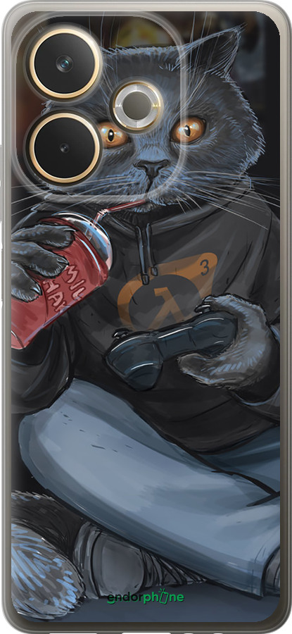 Силиконовый чехол gamer cat для Oppo A5 PRO - 4140u-3956 изображение 