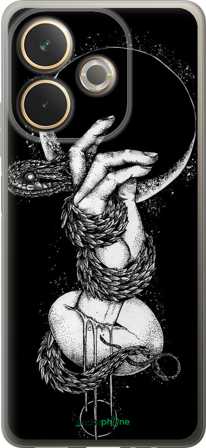 Силиконовый чехол Змея в руке для Oppo A5 PRO - 4149u-3956 изображение 