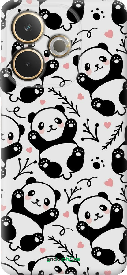 Силиконовый чехол Панды для Oppo A5 PRO - 4318u-3956 изображение 