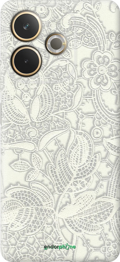 Силиконовый чехол Белое кружево для Oppo A5 PRO - 4383u-3956 изображение 