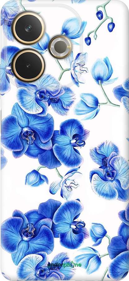 Силиконовый чехол Голубые орхидеи для Oppo A5 PRO - 4406u-3956 изображение 