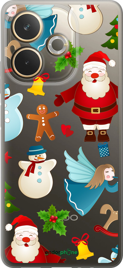 Силиконовый чехол Новогодний 1 для Oppo A5 PRO - 4614u-3956 изображение 