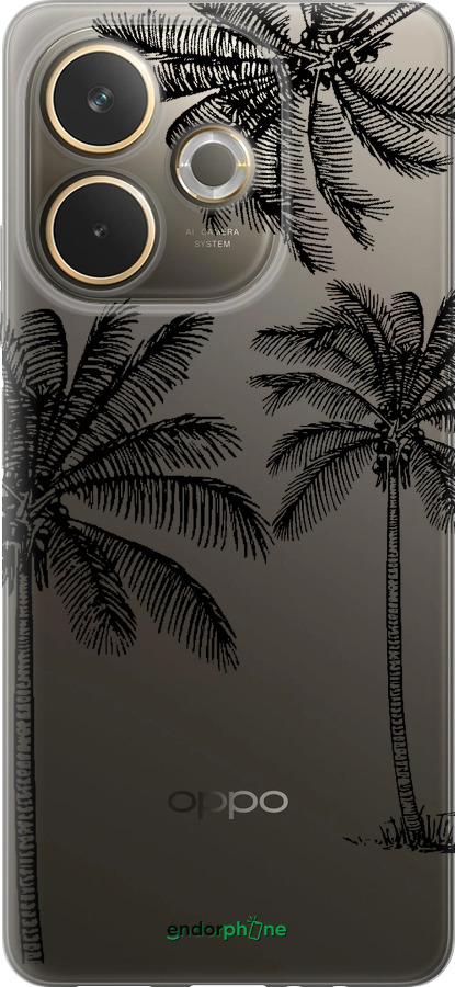 Силиконовый чехол Пальмы1 для Oppo A5 PRO - 4634u-3956 изображение 