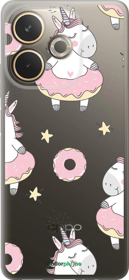Силиконовый чехол Единорожки для Oppo A5 PRO - 4659u-3956 изображение 