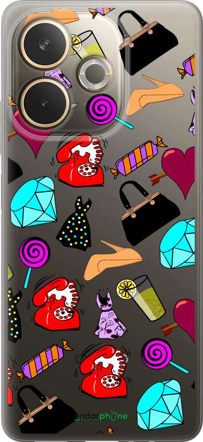 Силиконовый чехол stickers для Oppo A5 PRO - 4757u-3956 изображение 