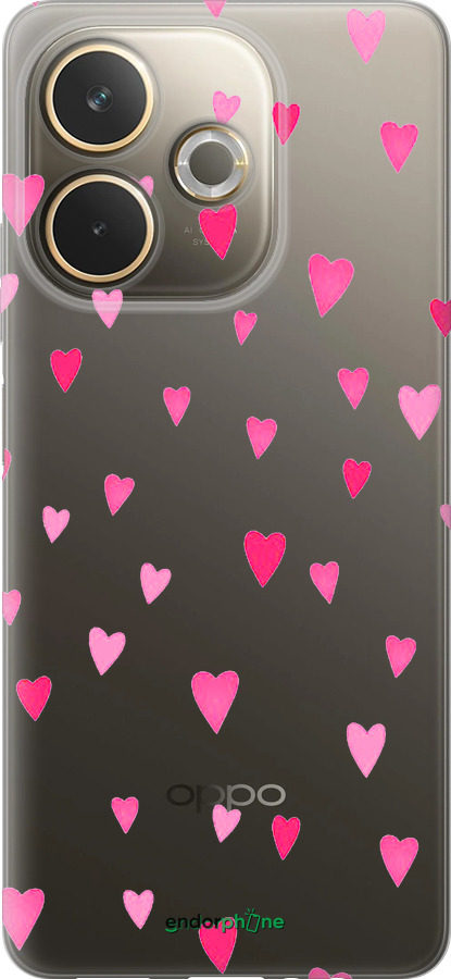 Силиконовый чехол Сердечки 2 для Oppo A5 PRO - 4763u-3956 изображение 