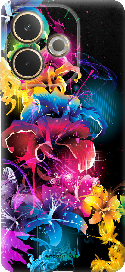 Силиконовый чехол Абстрактные цветы для Oppo A5 PRO - 511u-3956 изображение 