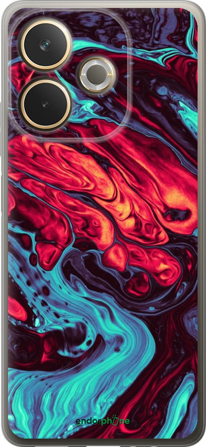 Силиконовый чехол Синяя красная абстакция для Oppo A5 PRO - 5339u-3956 изображение 