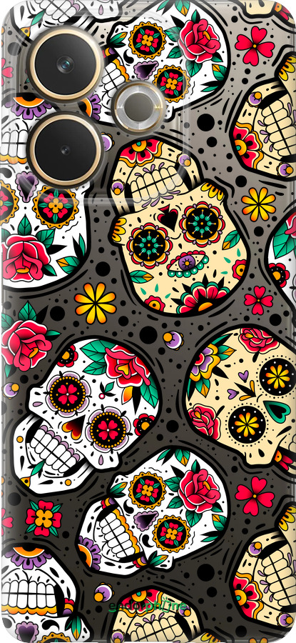 Силиконовый чехол Черепа для Oppo A5 PRO - 5471u-3956 изображение 