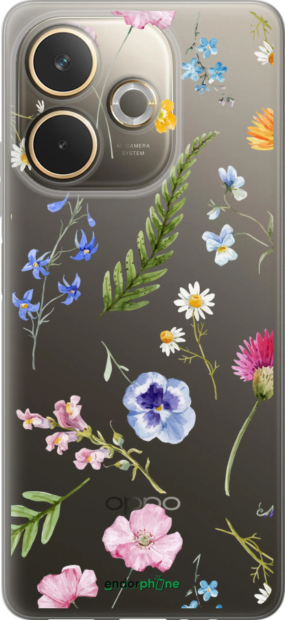 Силиконовый чехол Цветочный фон v2 для Oppo A5 PRO - 5472u-3956 изображение 