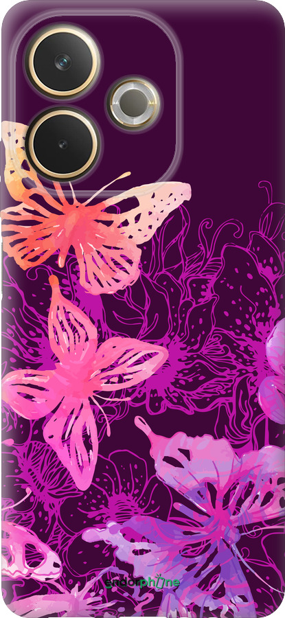 Силиконовый чехол Бабочки v2 для Oppo A5 PRO - 5475u-3956 изображение 