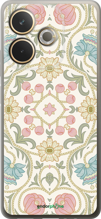Силиконовый чехол Цветочный орнамент v2 для Oppo A5 PRO - 5513u-3956 изображение 