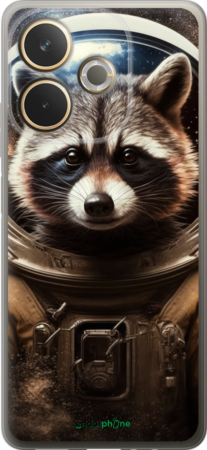 Силиконовый чехол Raccoon austronaut для Oppo A5 PRO - 5581u-3956 изображение 