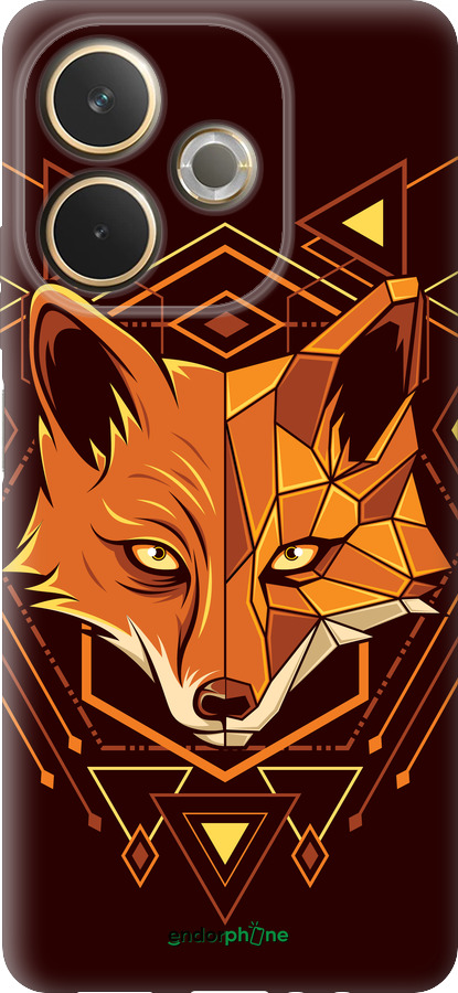 Силиконовый чехол Лиса геометрия для Oppo A5 PRO - 5607u-3956 изображение 