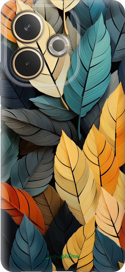 Силиконовый чехол Кольорове листя для Oppo A5 PRO - 5644u-3956 изображение 