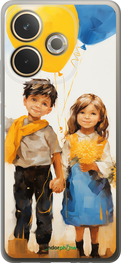 Силиконовый чехол Дети с шариками для Oppo A5 PRO - 5659u-3956 изображение 