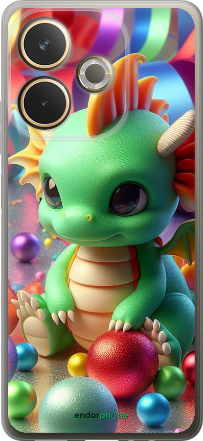 Силиконовый чехол Веселый дракончик для Oppo A5 PRO - 5812u-3956 изображение 