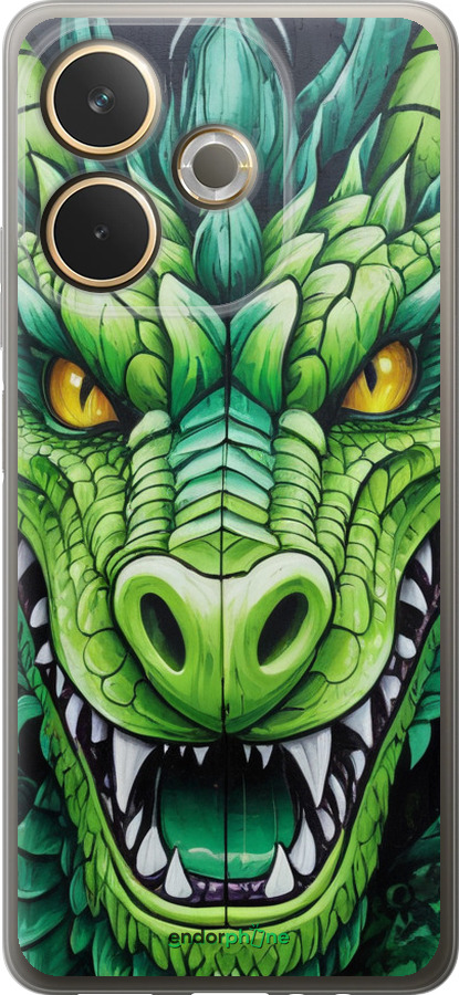 Силиконовый чехол Зелёный дракон для Oppo A5 PRO - 5816u-3956 изображение 