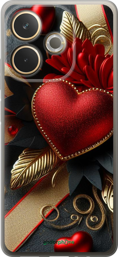 Силиконовый чехол Сердечки v2 для Oppo A5 PRO - 5832u-3956 изображение 