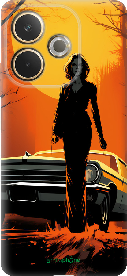Силиконовый чехол Чехол для телефона Девушка возле автомобиля для Oppo A5 PRO - 5946u-3956 изображение 