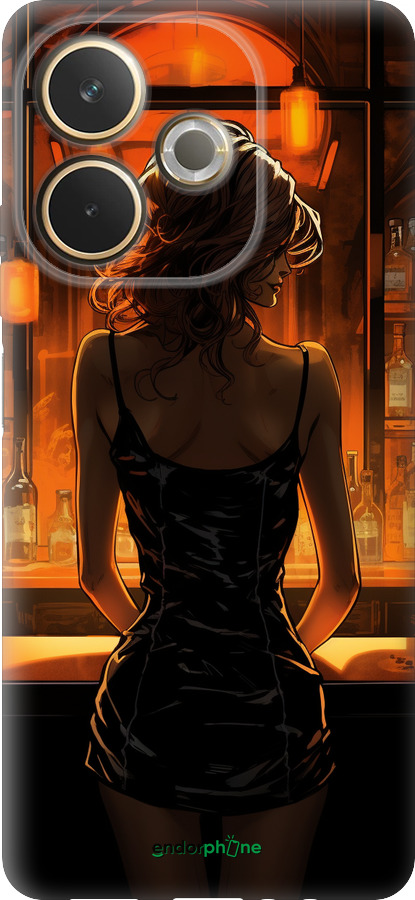 Силіконовий чехол Чохол для телефону Дівчина в барі для Oppo A5 PRO - 5947u-3956 изображение 