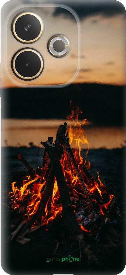 Силиконовый чехол Огонь для Oppo A5 PRO - 6021u-3956 изображение 