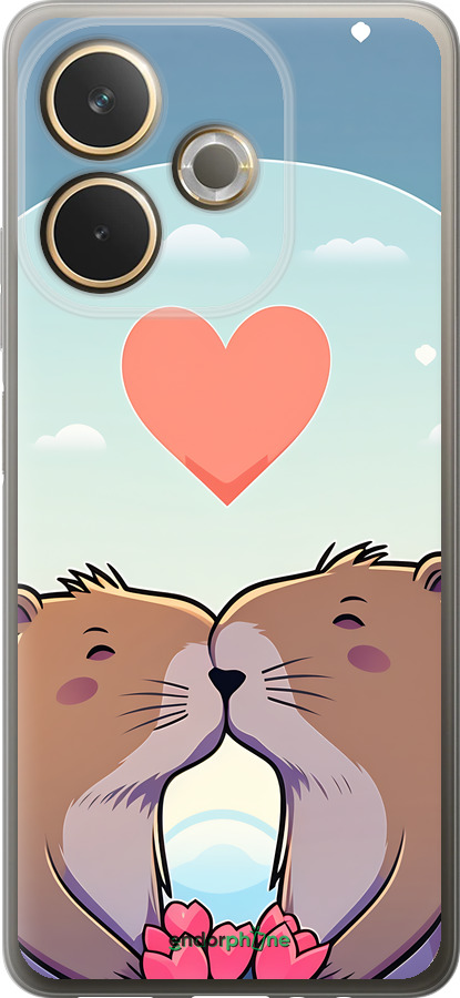 Силіконовий чехол Капібара кохання для Oppo A5 PRO - 6027u-3956 изображение 