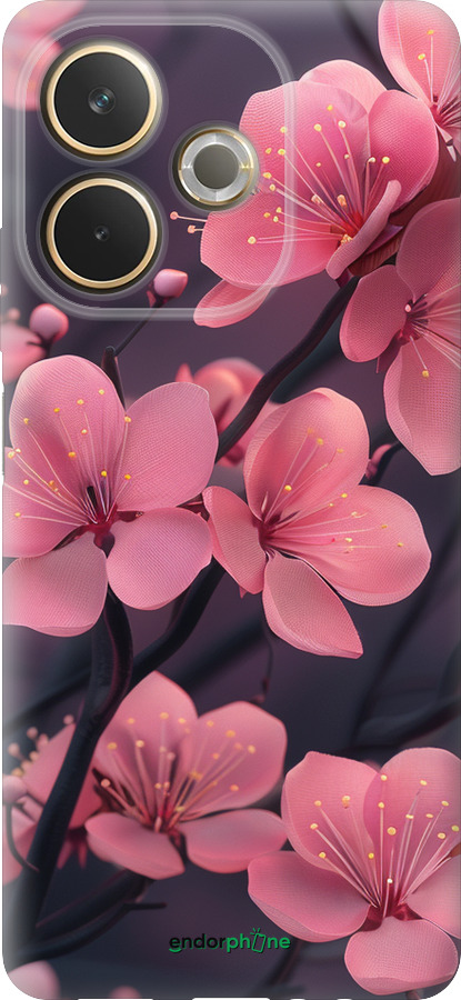 Силіконовий чехол Пурпурова сакура для Oppo A5 PRO - 6075u-3956 изображение 