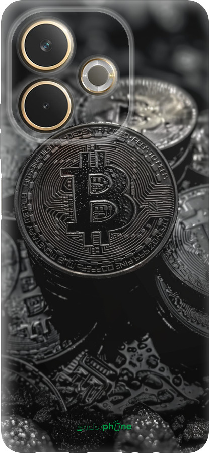 Силиконовый чехол Black Bitcoin для Oppo A5 PRO - 6090u-3956 изображение 