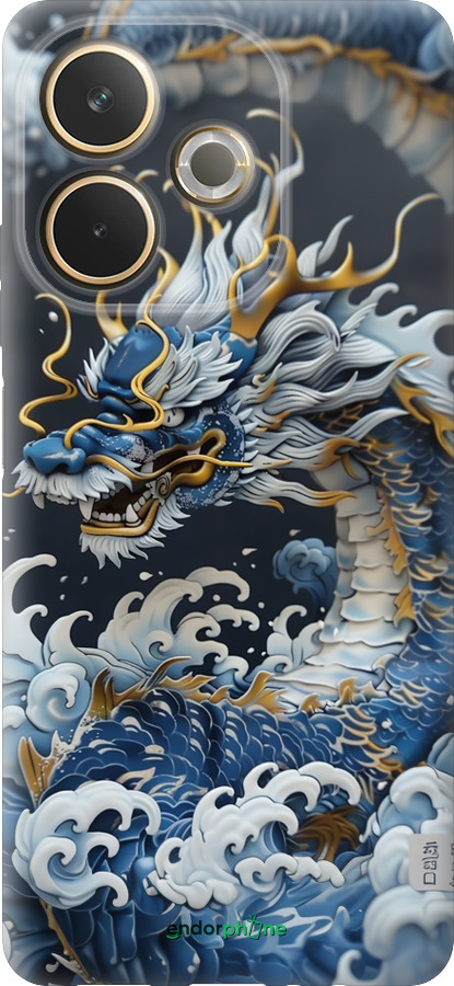 Силиконовый чехол Водяной дракон для Oppo A5 PRO - 6113u-3956 изображение 