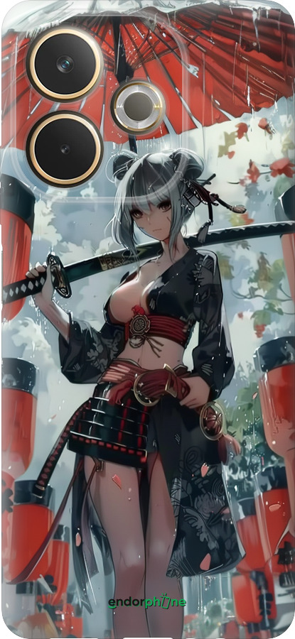 Силиконовый чехол Гейша-воин для Oppo A5 PRO - 6124u-3956 изображение 