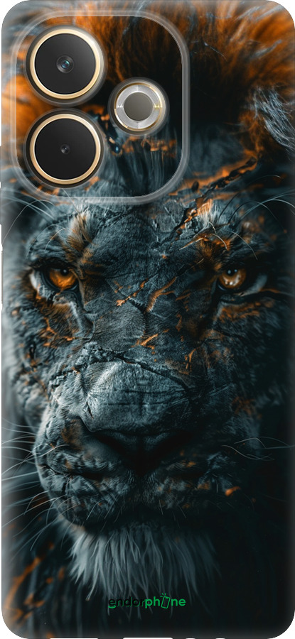 Силиконовый чехол Пламенный лев для Oppo A5 PRO - 6153u-3956 изображение 