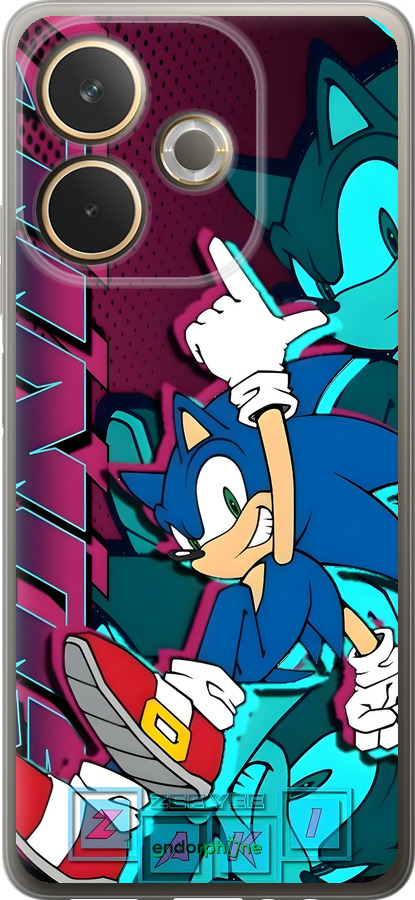 Силиконовый чехол Соник для Oppo A5 PRO - 6284u-3956 изображение 