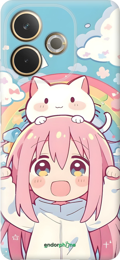 Силиконовый чехол Девочка аниме радуга для Oppo A5 PRO - 6304u-3956 изображение 